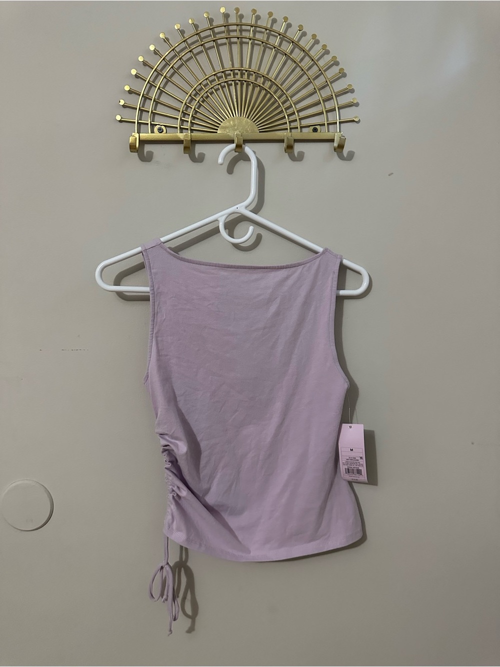 Wild Fable Lilac Sleeveless Ruched Side Tank Top